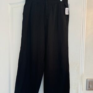 Old navy NWT Black linen trousers Size Medium